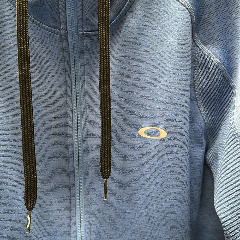 Oakley Blue Full Zip Hoodie Sweatshirt Men’s Medium - Picture 3 of 11